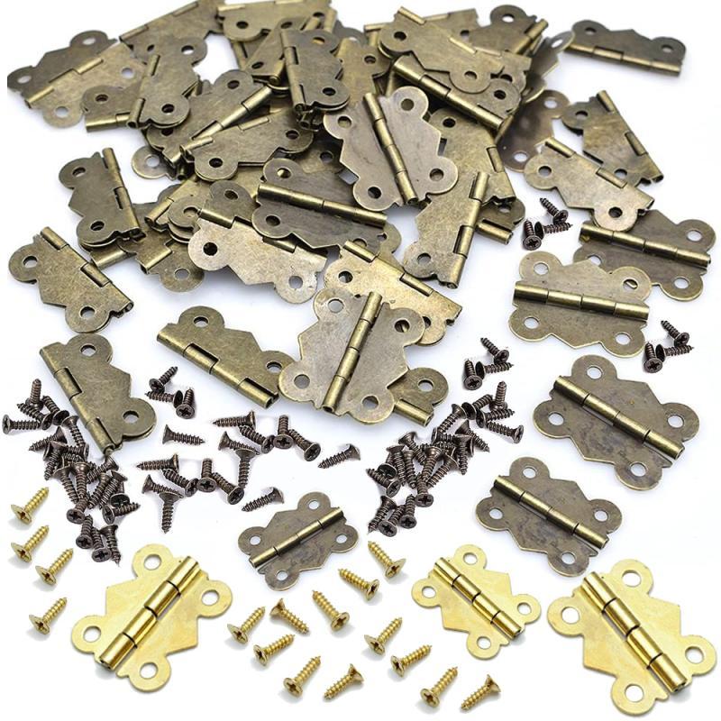 Furniture Hardware Antique - 10/20 stuks scharnier met schroef vlinder