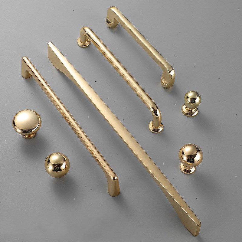 Furniture Hardware Factory - Zinklegering helder goud keukenkast deurgreep moderne