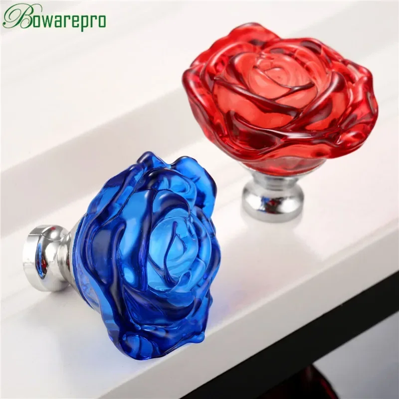 Furniture Hardware China - Bowarepro 50Mm Crystal Rose Glas Handvat