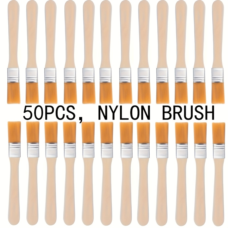 Furniture Hardware Factory - 5-inch, 50 stuks nylon verfborstels met