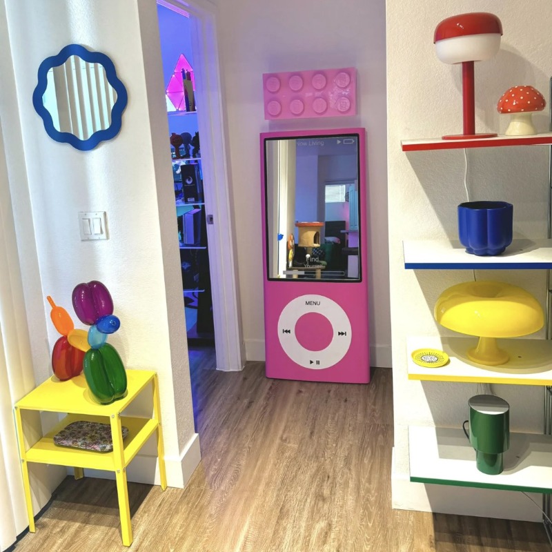 Furniture For Hardware Shop - Retro spiegel over de volle lengte