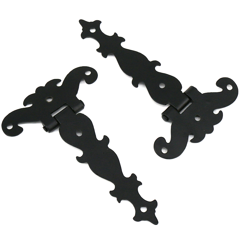 Furniture Hardware Black - 2-pack zware zwarte poort scharnieren voor