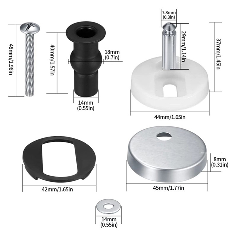 2 Stuks Toiletbril Scharnieren - Furniture Hardware Screws recensie en prijs